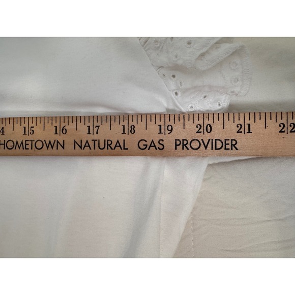 Lauren Ralph‎ Lauren White NWT Eyelet Ruffle Sleeve Tiered Dress Women's Size 12 - Picture 7 of 10